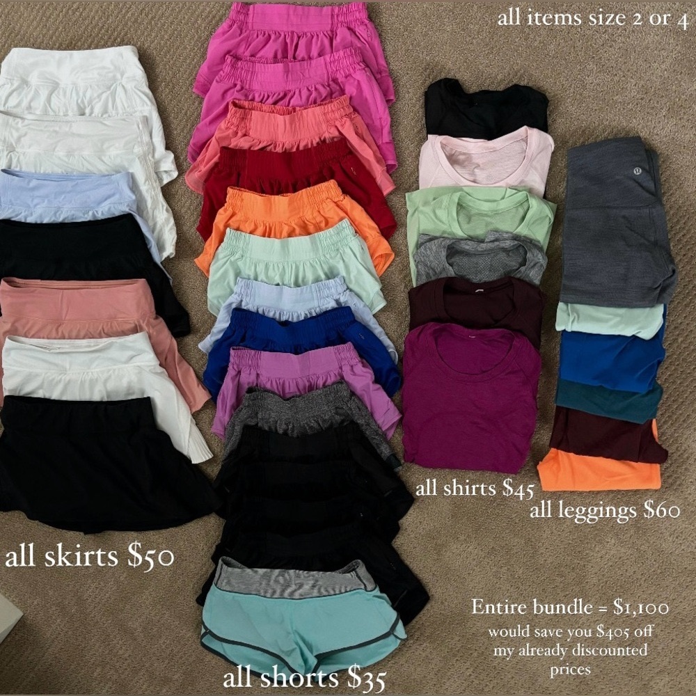 Lululemon Skirts, Shorts, Shirts, & Leggings